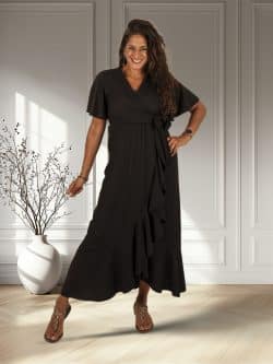 Zwarte  overslagjurk van Sophie&Me