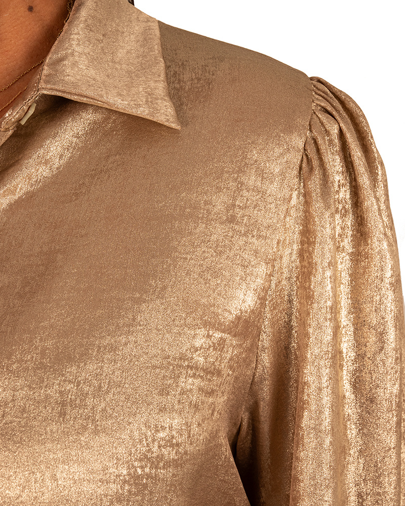 Goudkleurige blous van Gemma Ricceri - Afbeelding 4