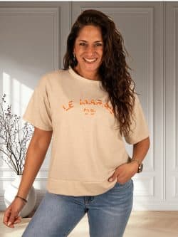 Beige shirt "Le Marais" van Mooij