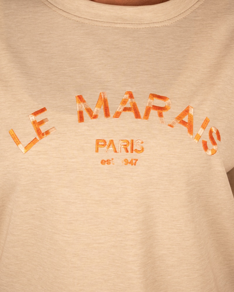 Beige shirt "Le Marais" van Mooij - Afbeelding 4