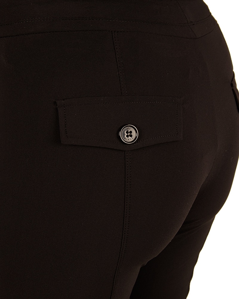 Zwarte travelstof broek van Mi Piace - Afbeelding 7