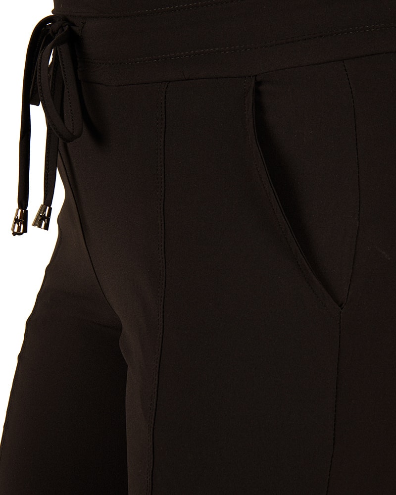 Zwarte travelstof broek van Mi Piace - Afbeelding 8