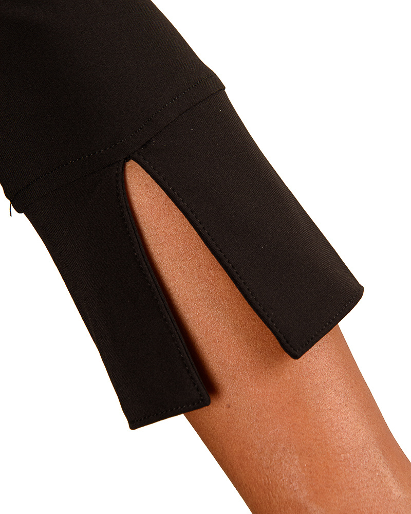 Zwarte travelstof jumpsuit van Mi Piace - Afbeelding 4