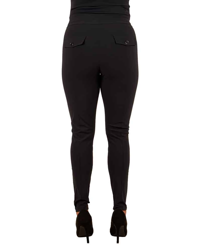 Donkerblauwe travelstof broek van Mi Piace - Afbeelding 5