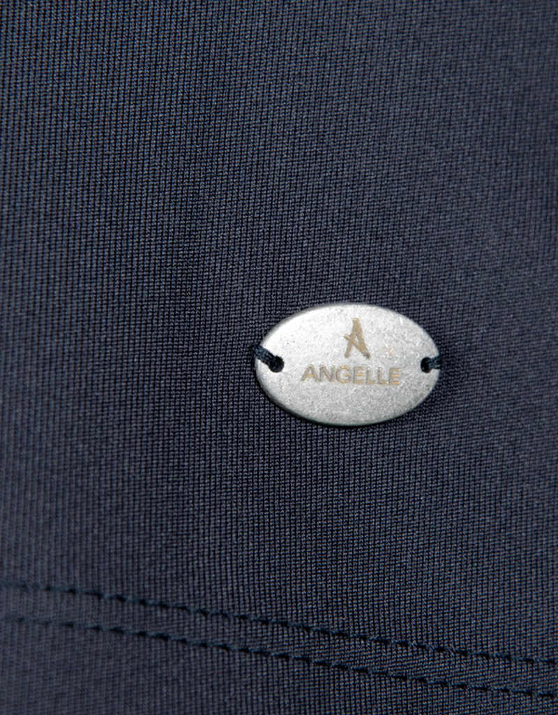 Marine travel stof blazer van Angelle Milan - Afbeelding 8