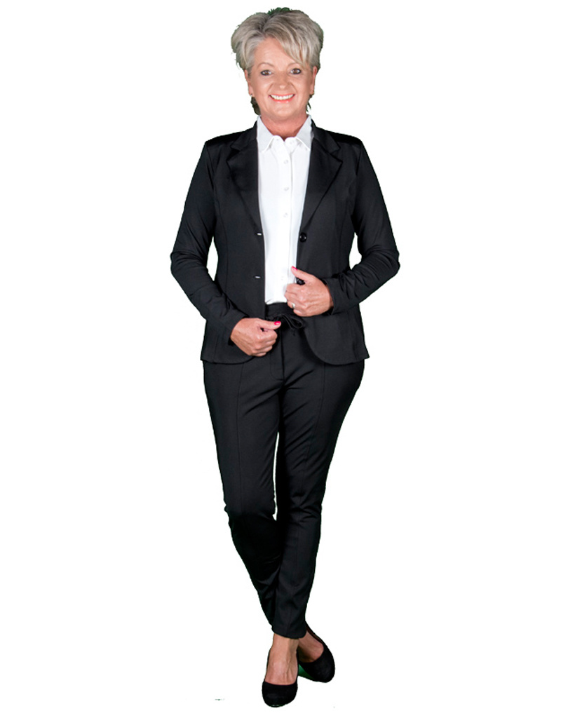 Zwarte travel stof broek van Angelle Milan - Afbeelding 7