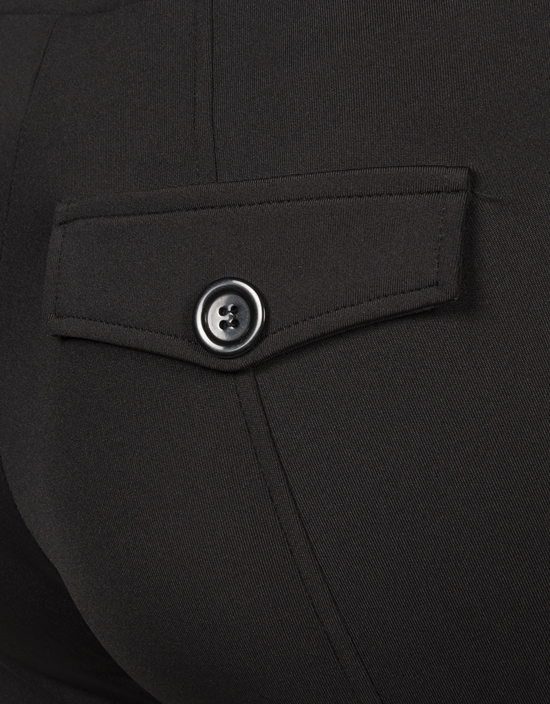 Zwarte travel stof broek van Angelle Milan - Afbeelding 5