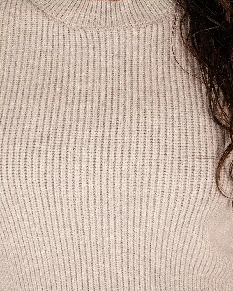 Lichtgrijze gebreide trui van My Way - Afbeelding 4