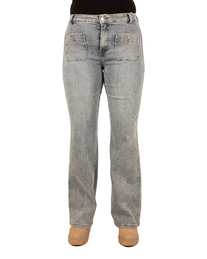 Light blue wide leg jeans van Norfy - Afbeelding 4