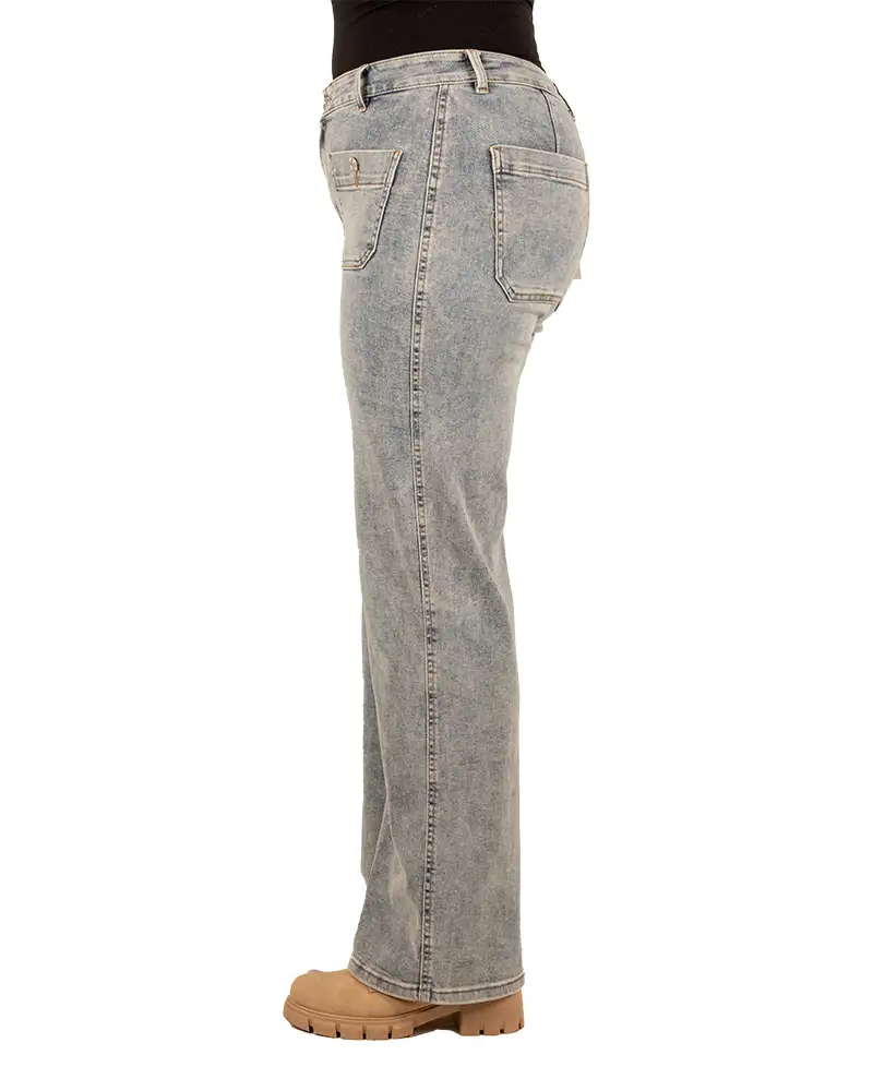 Light blue wide leg jeans van Norfy - Afbeelding 3