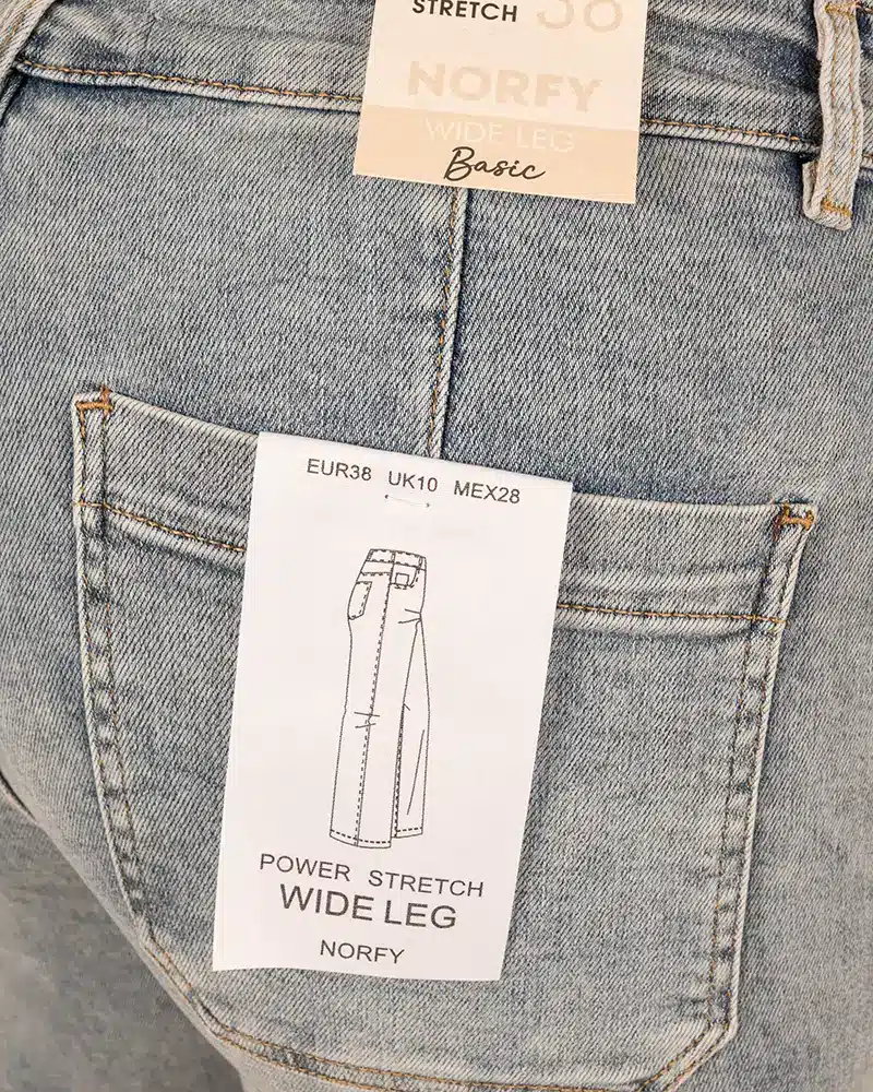 Light blue wide leg jeans van Norfy - Afbeelding 5