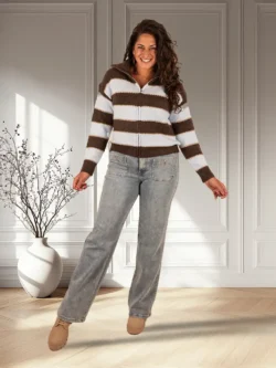 Light blue wide leg jeans van Norfy