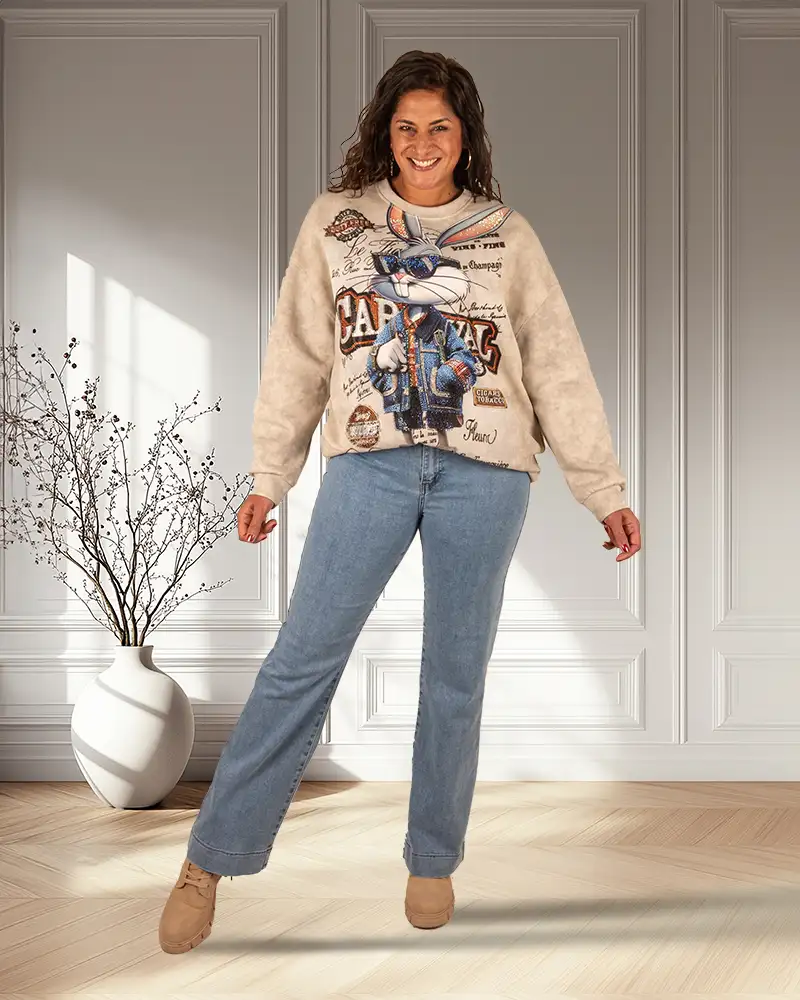 Light blue straight jeans van FS Fashion