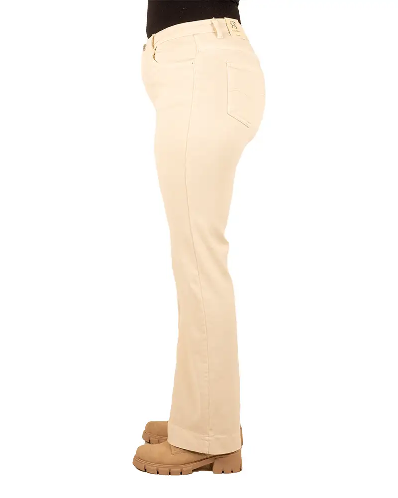 Ecru straight jeans van FS Fashion - Afbeelding 3