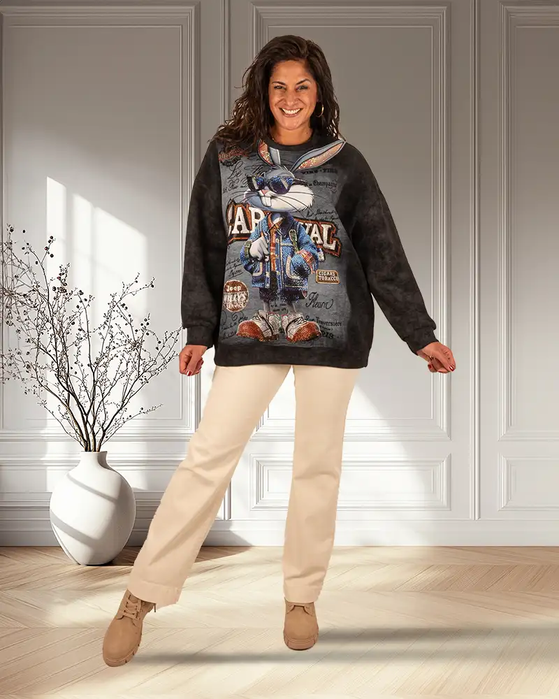 Ecru straight jeans van FS Fashion - Afbeelding 6