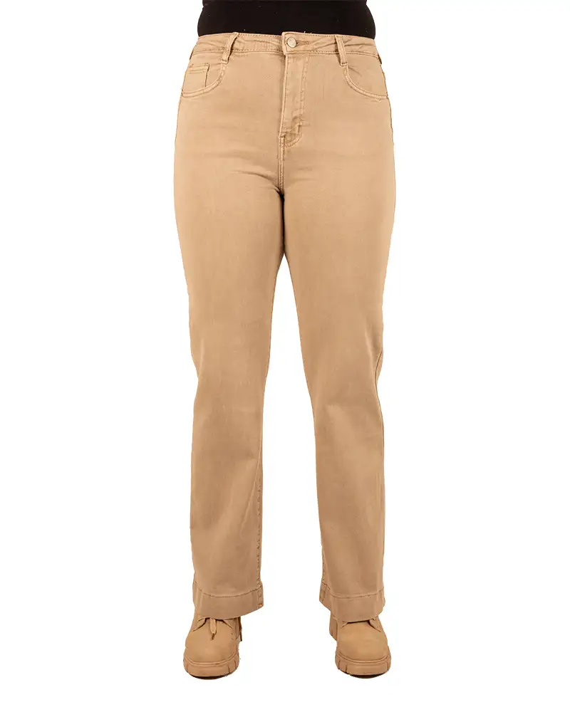 Beige straight jeans van FS Fashion - Afbeelding 5