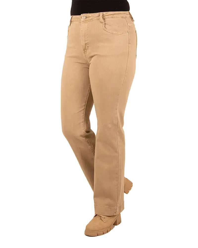 Beige straight jeans van FS Fashion - Afbeelding 2