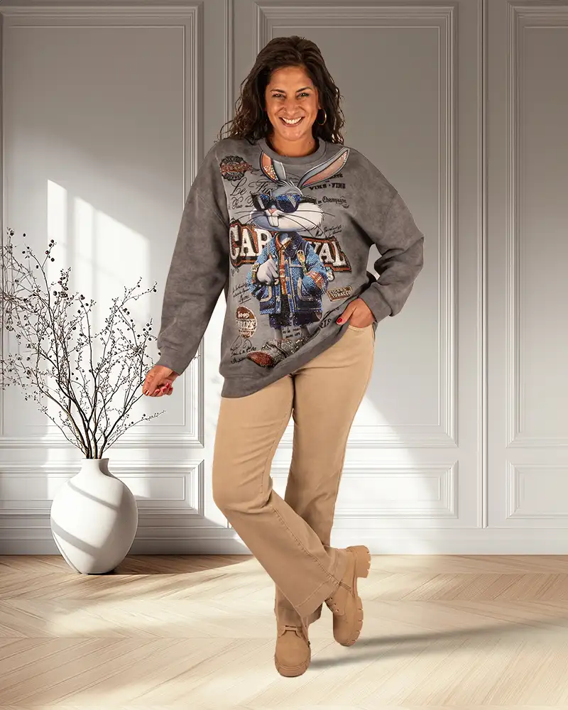 Beige straight jeans van FS Fashion - Afbeelding 4