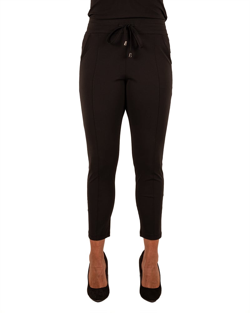 Zwarte 7/8 travelstof broek van Mi Piace - Afbeelding 4