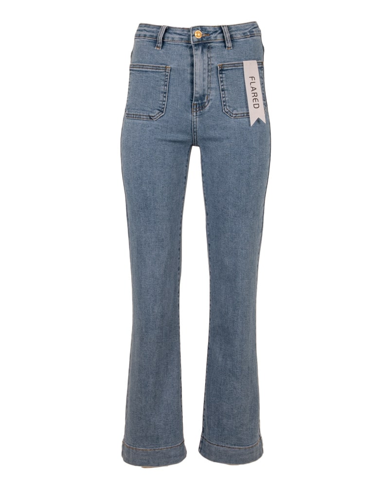 Light blue flared jeans van Folyrose - Afbeelding 3