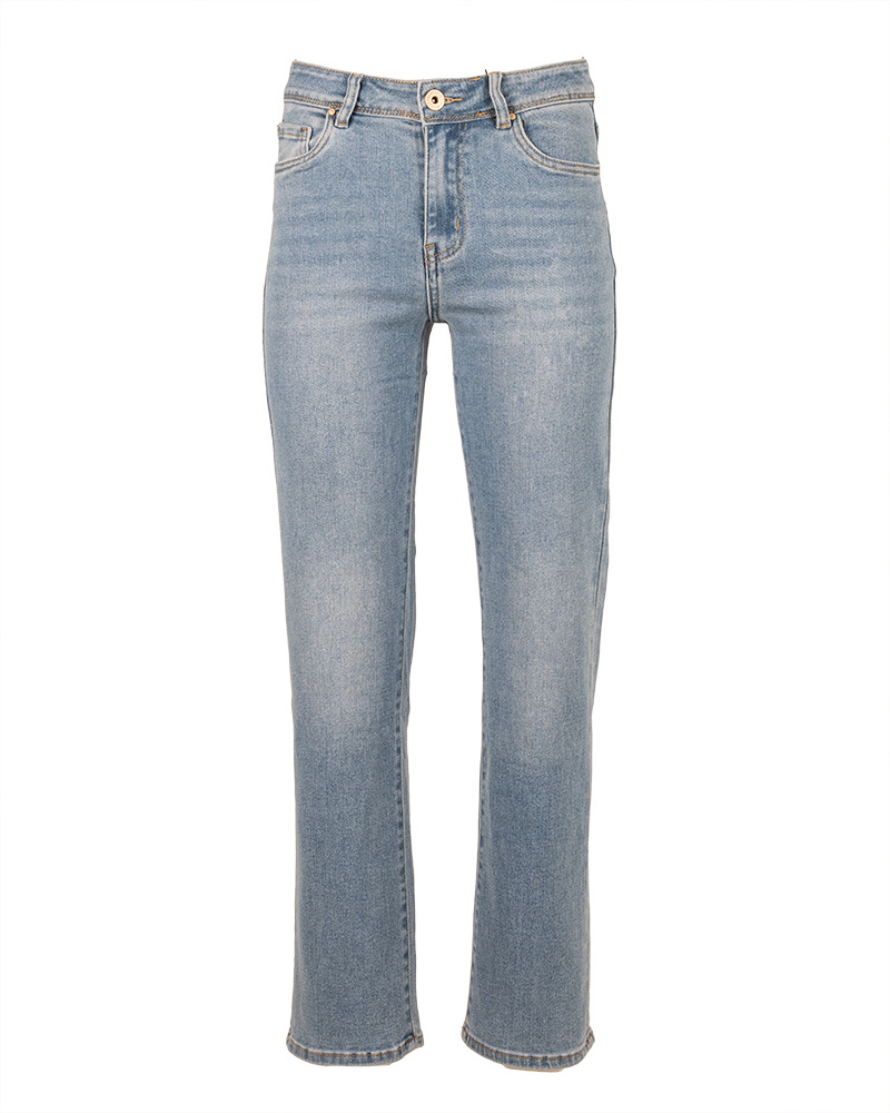 Light blue high rise straight jeans van Norfy - Afbeelding 2