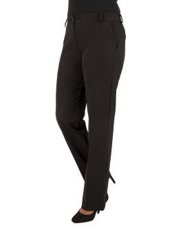 Zwarte pantalon met rechte pijpen van Vera Jo