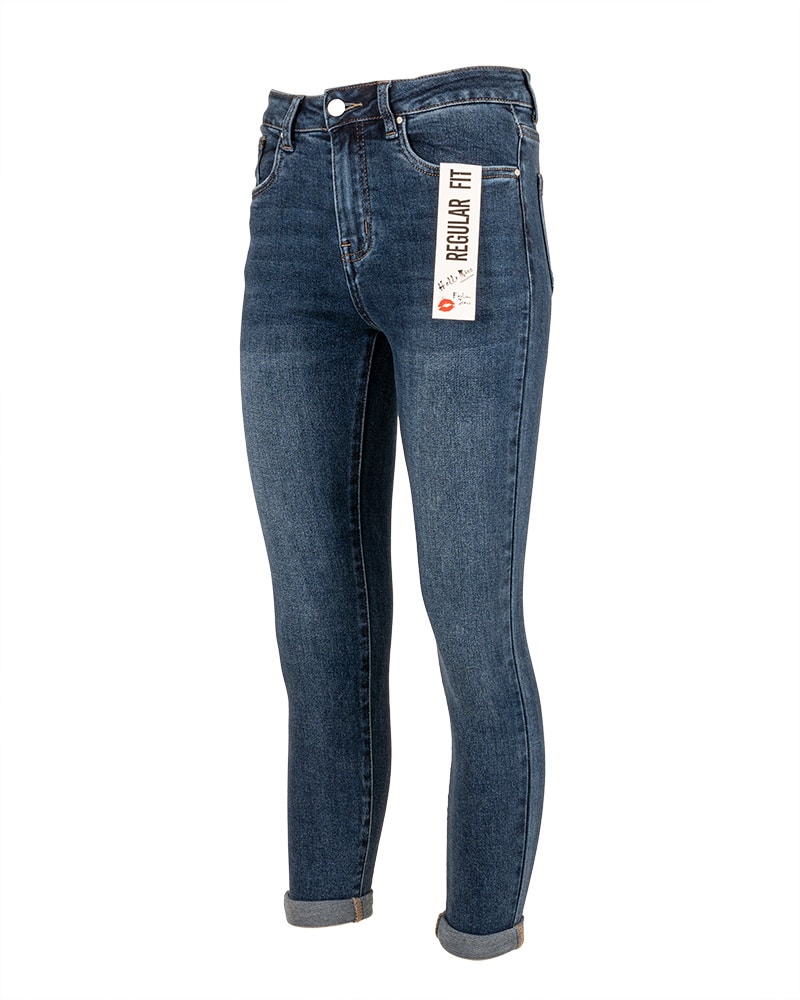 Blue high waist skinny jeans van Hello Miss