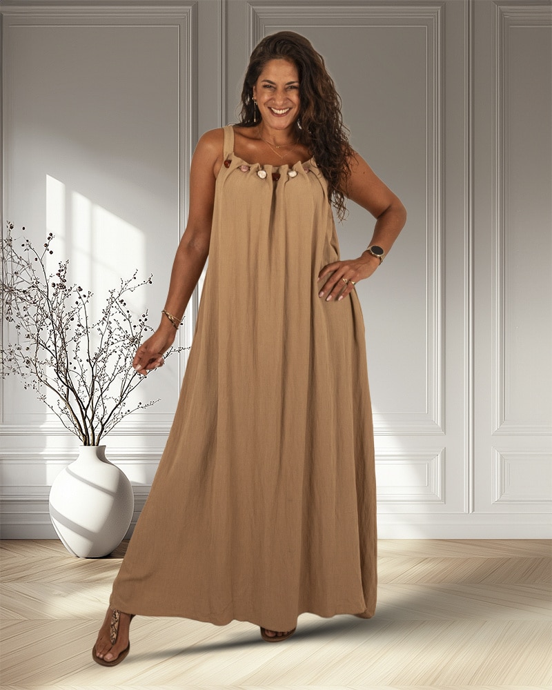 Camel jurk van Jessy&Co