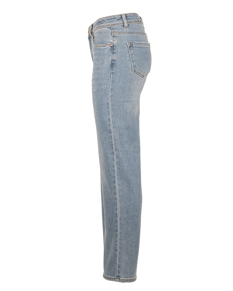 Light blue high rise straight jeans van Norfy - Afbeelding 3