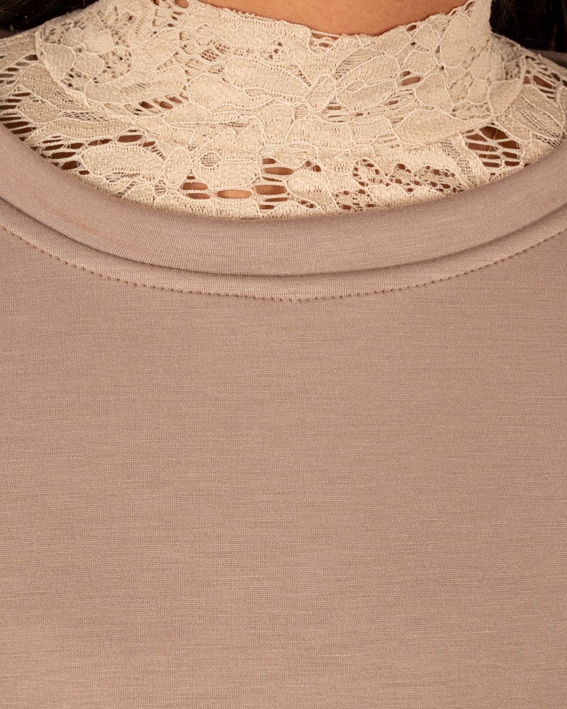 Taupe sweater van Forza - Afbeelding 4