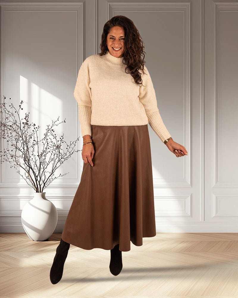 Beige trui glitter van Lamiar - Afbeelding 2