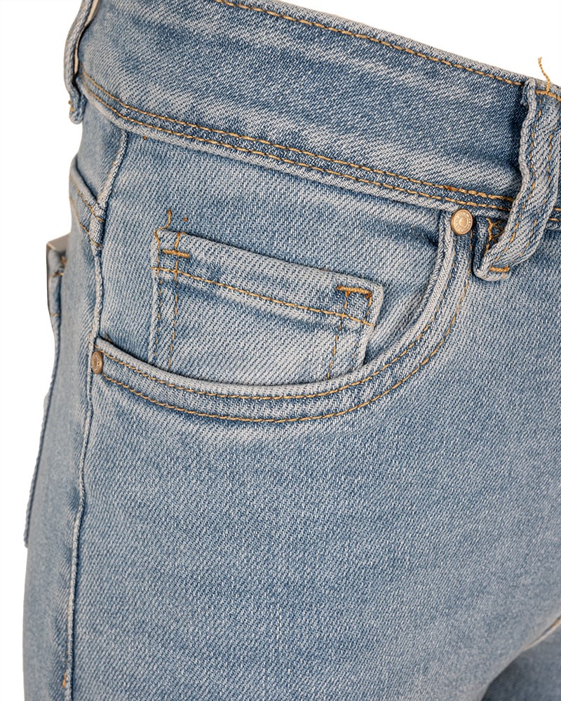 Light blue high rise straight jeans van Norfy - Afbeelding 6