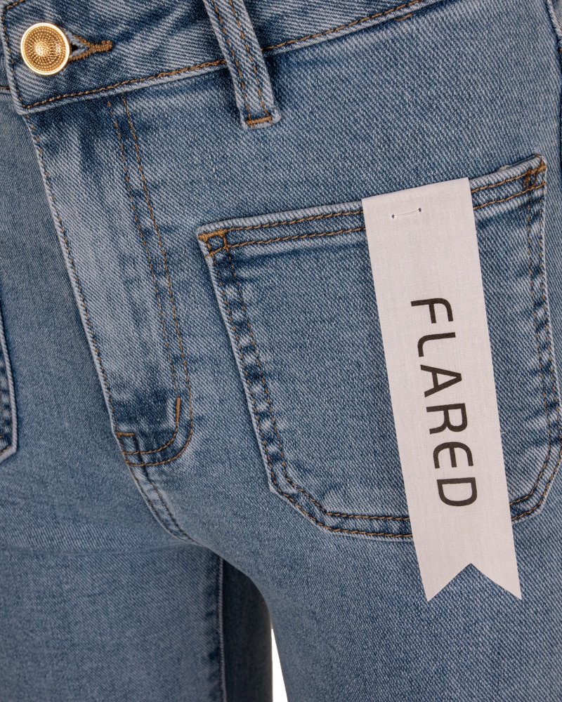 Light blue flared jeans van Folyrose - Afbeelding 7