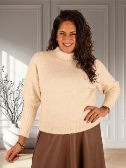 Beige trui glitter van Lamiar