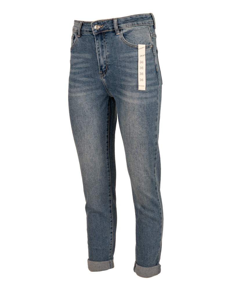 Blue high waist mom jeans van Redberry - Afbeelding 2