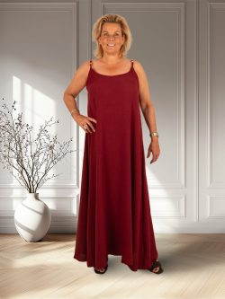 Bordeaux lange jurk van El-Vita