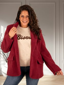 Bordeaux blazer jas