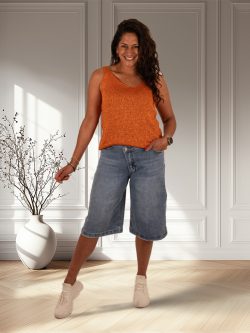 Blue bermuda jeans van Hello Miss