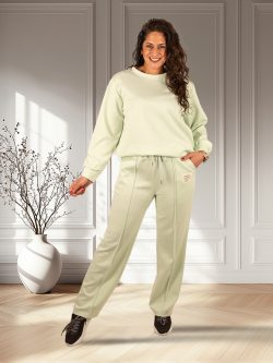 Mintgroen joggingpak met lange mouw van El-Vita