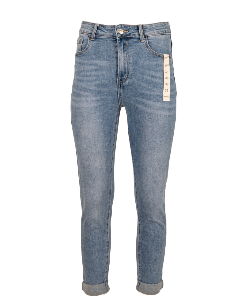 Light blue high waist mom jeans van Redberry - Afbeelding 3