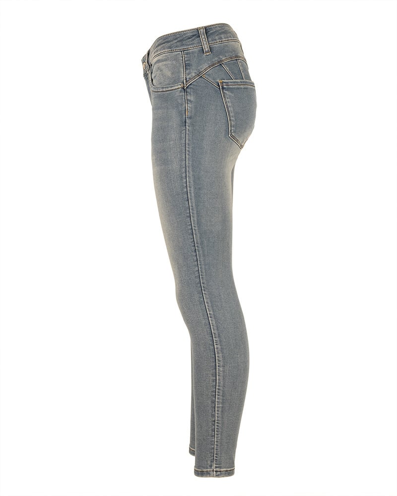 Mid blue push-up skinny jeans van Toxik - Afbeelding 3