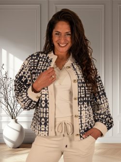 Blue/kit batik bomberjack van Mi Piace