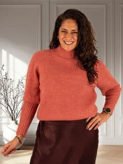 Terra Cotta trui glitter van Lamiar