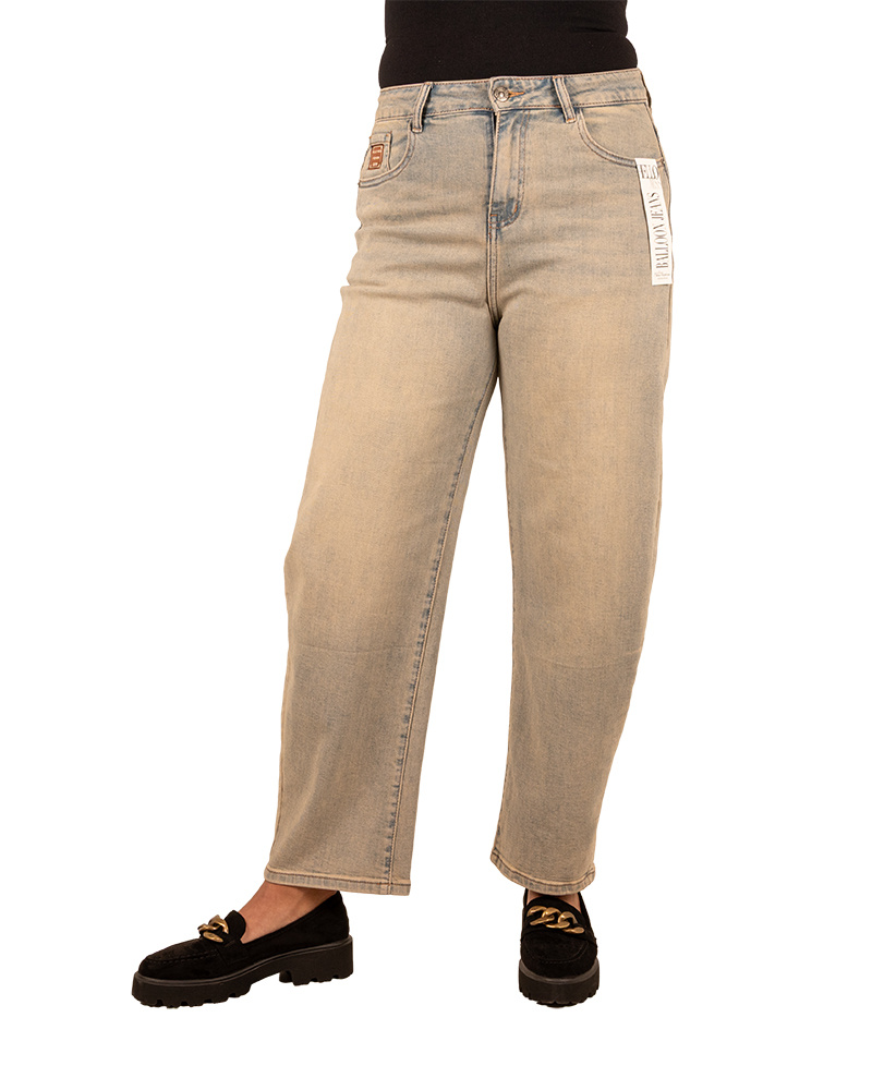 Blue jeans balloon fit dirty wash van Hello Miss - Afbeelding 2