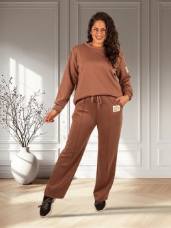 Camel joggingpak met lange mouw van El-Vita