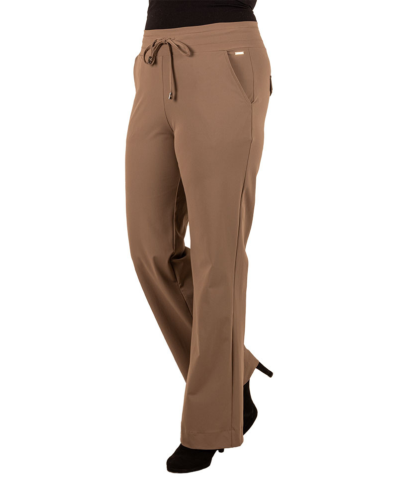 Falcon travelstof pantalon met rechte pijp van Mi Piace - Afbeelding 2