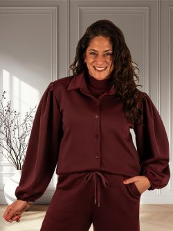 Bordeaux jogging blouse van El-Vita
