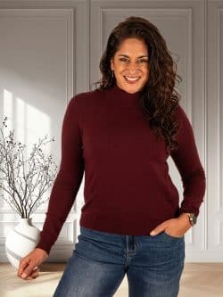 Bordeaux shirt lange mouw van Aviva