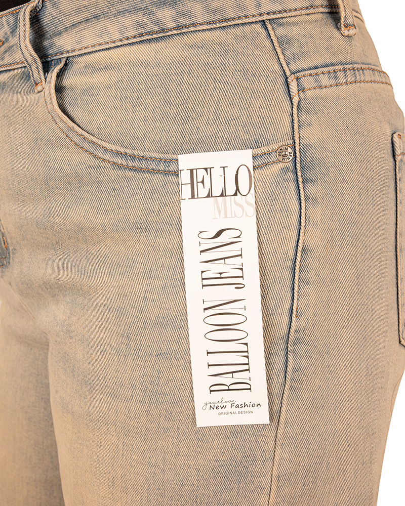 Blue jeans balloon fit dirty wash van Hello Miss - Afbeelding 5