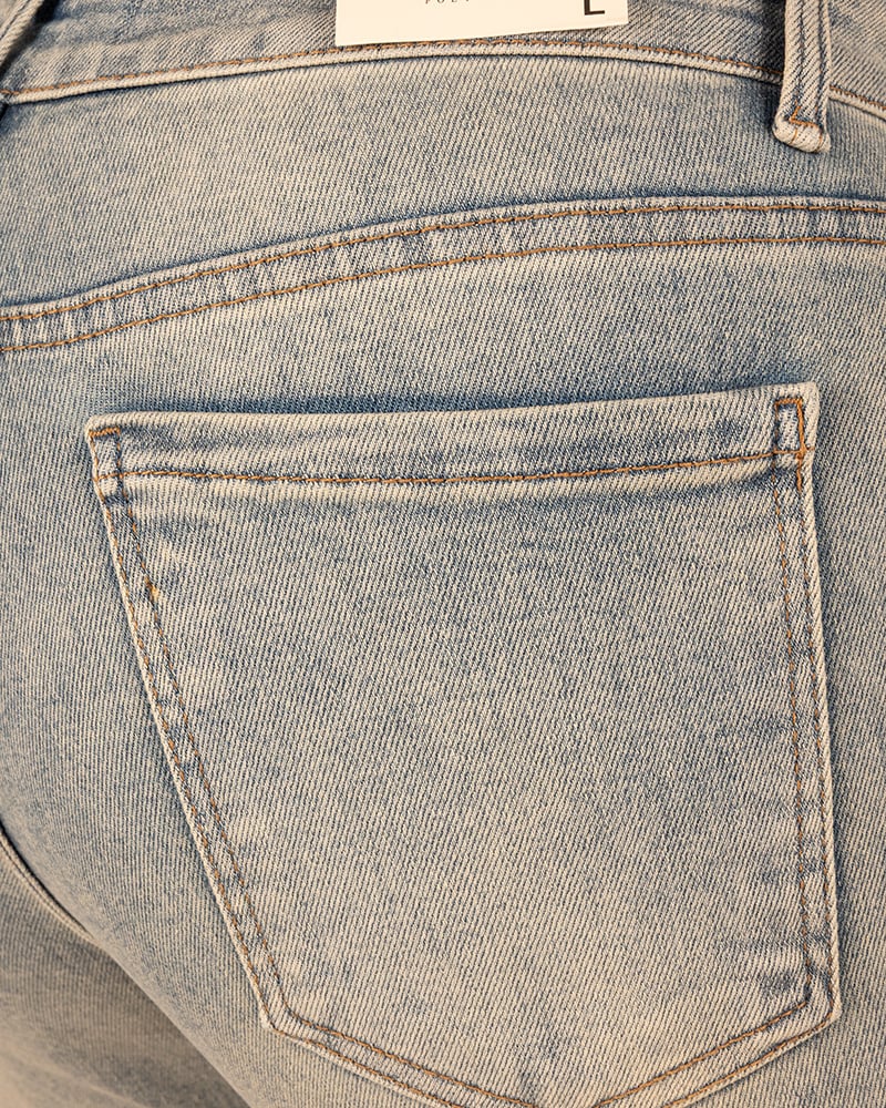 Yellow blue wide leg jeans van Folyrose - Afbeelding 5